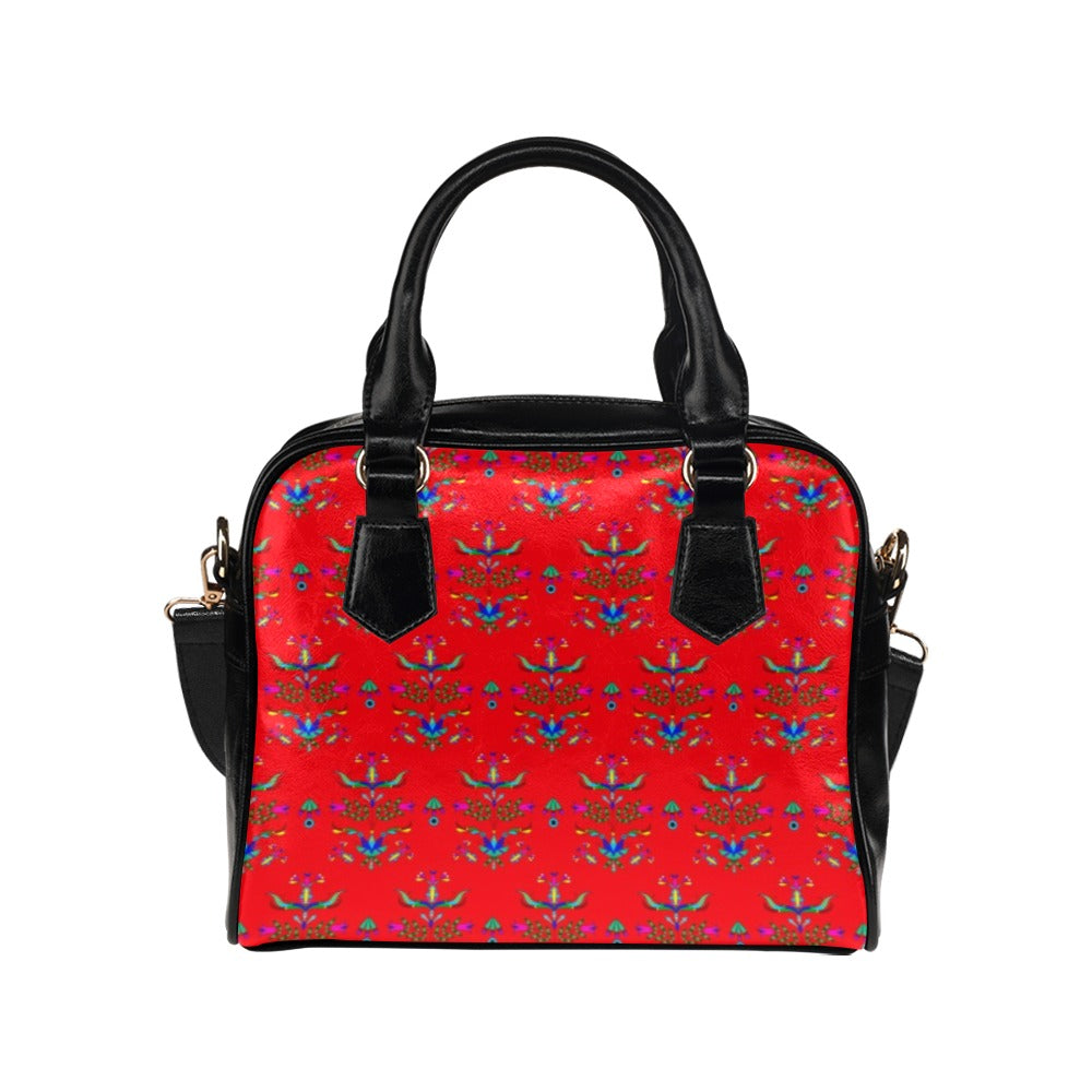Dakota Damask Red Shoulder Handbag