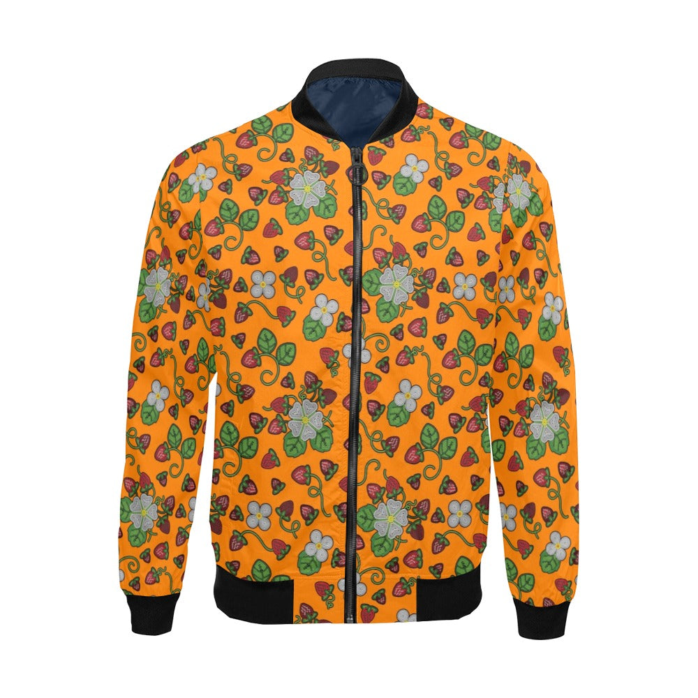 Strawberry Dreams Carrot All Over Print Bomber Jacket for Men