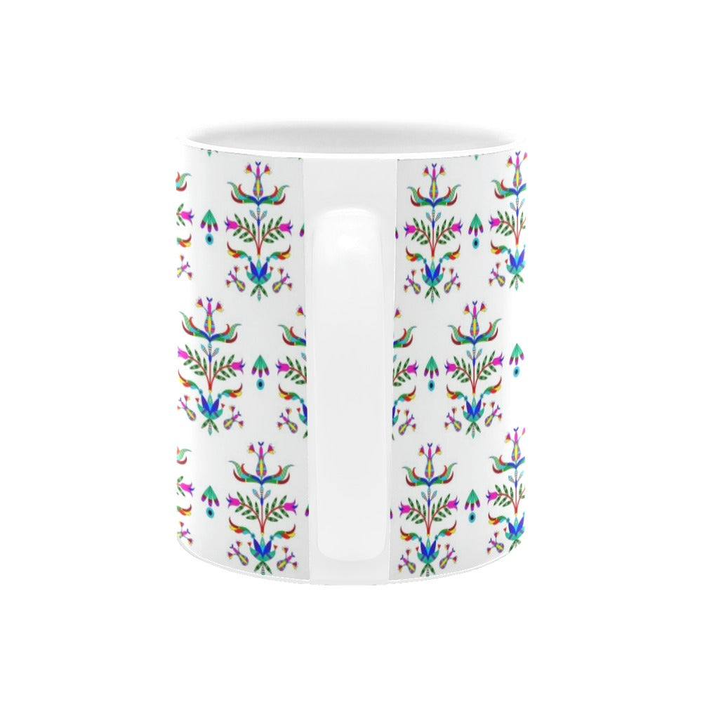 Dakota Damask White White Mug(11OZ)