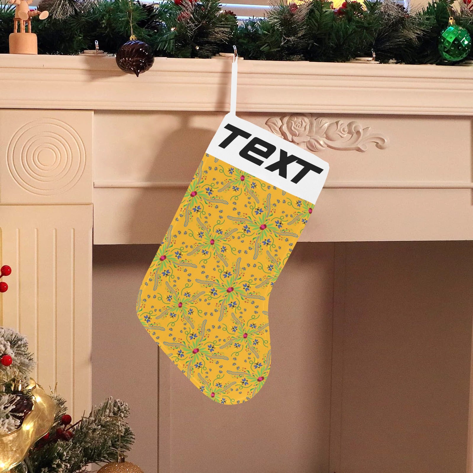 Willow Bee Sunshine Christmas Stocking (Custom Text on The Top)