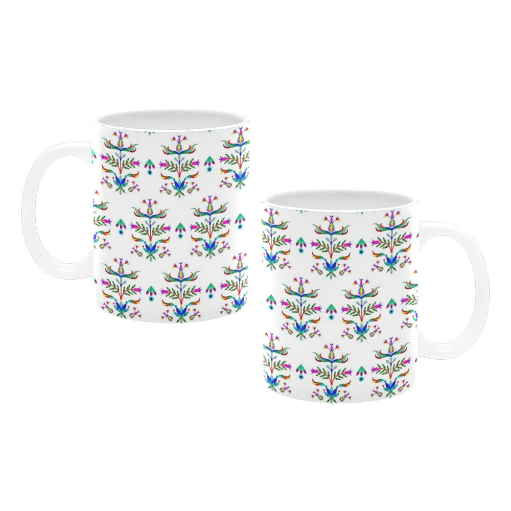 Dakota Damask White White Mug(11OZ)