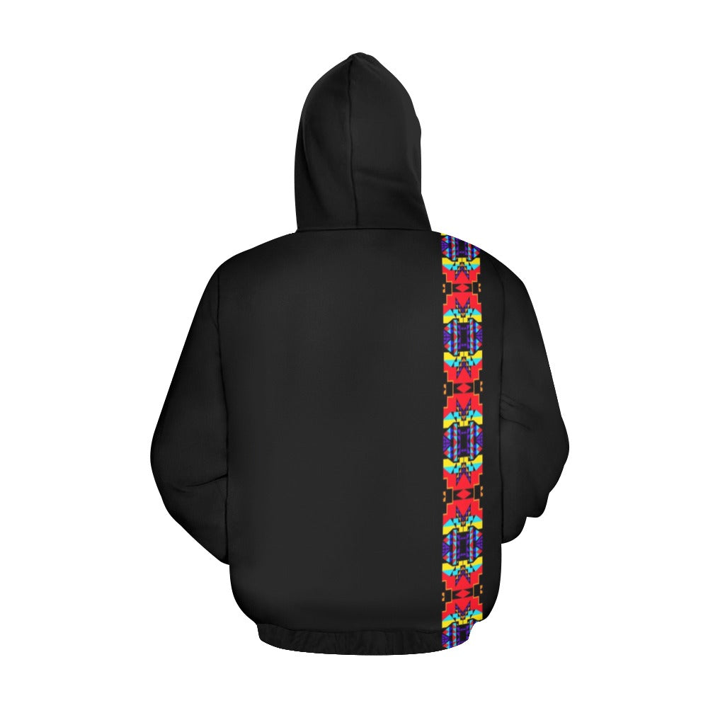 Blanket Strip Black III Hoodie for Men (USA Size)