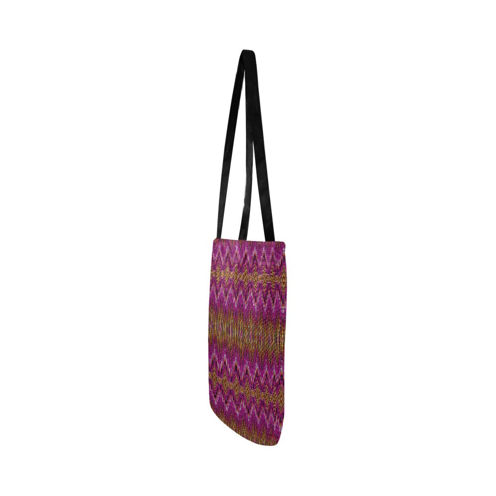 Fire Feather Pink Reusable Shopping Bag (Two sides)