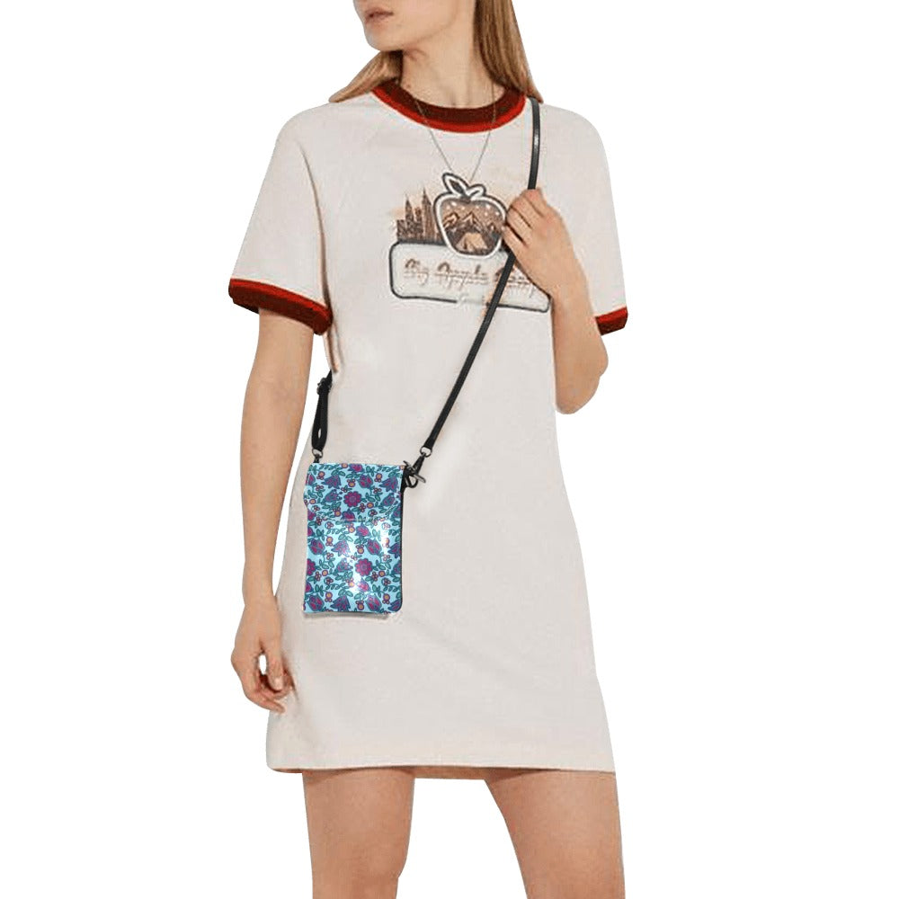 Beaded Nouveau Marine Small Cell Phone Purse