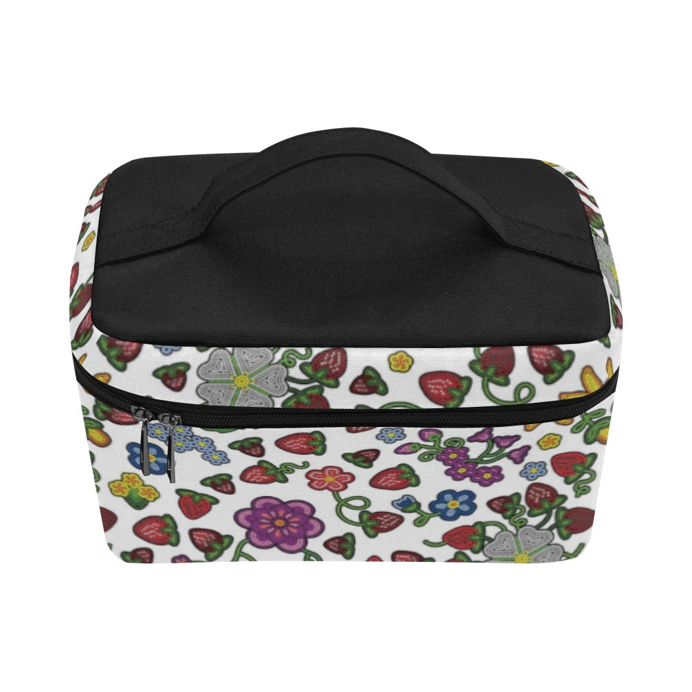 Berry Pop White Cosmetic Bag/Large