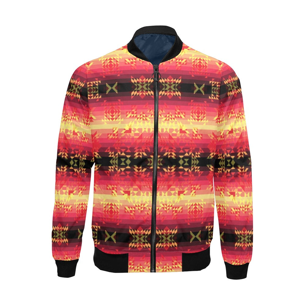 Soleil Fusion Rouge Bomber Jacket for Men