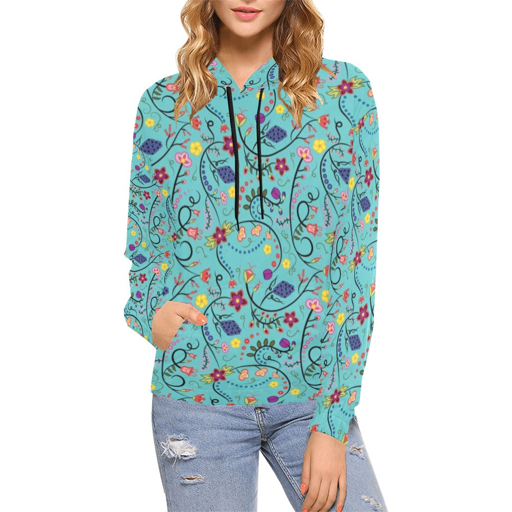 Fresh Fleur Sky Hoodie for Women (USA Size)