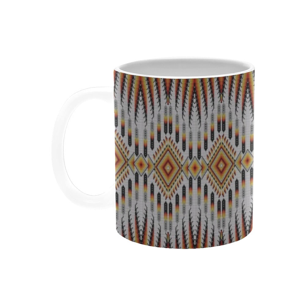 Fire Feather White White Mug(11OZ)