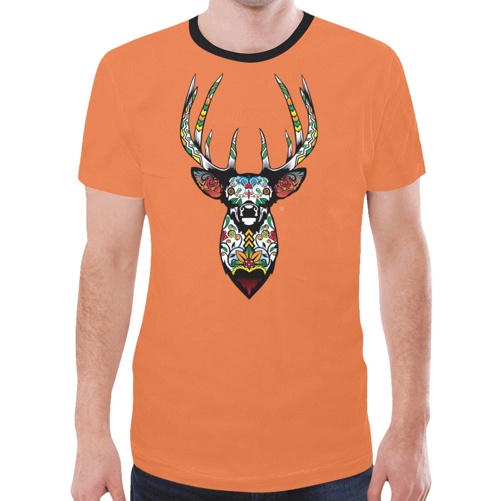 Elk Spirit Guide (Orange) T-shirt for Men