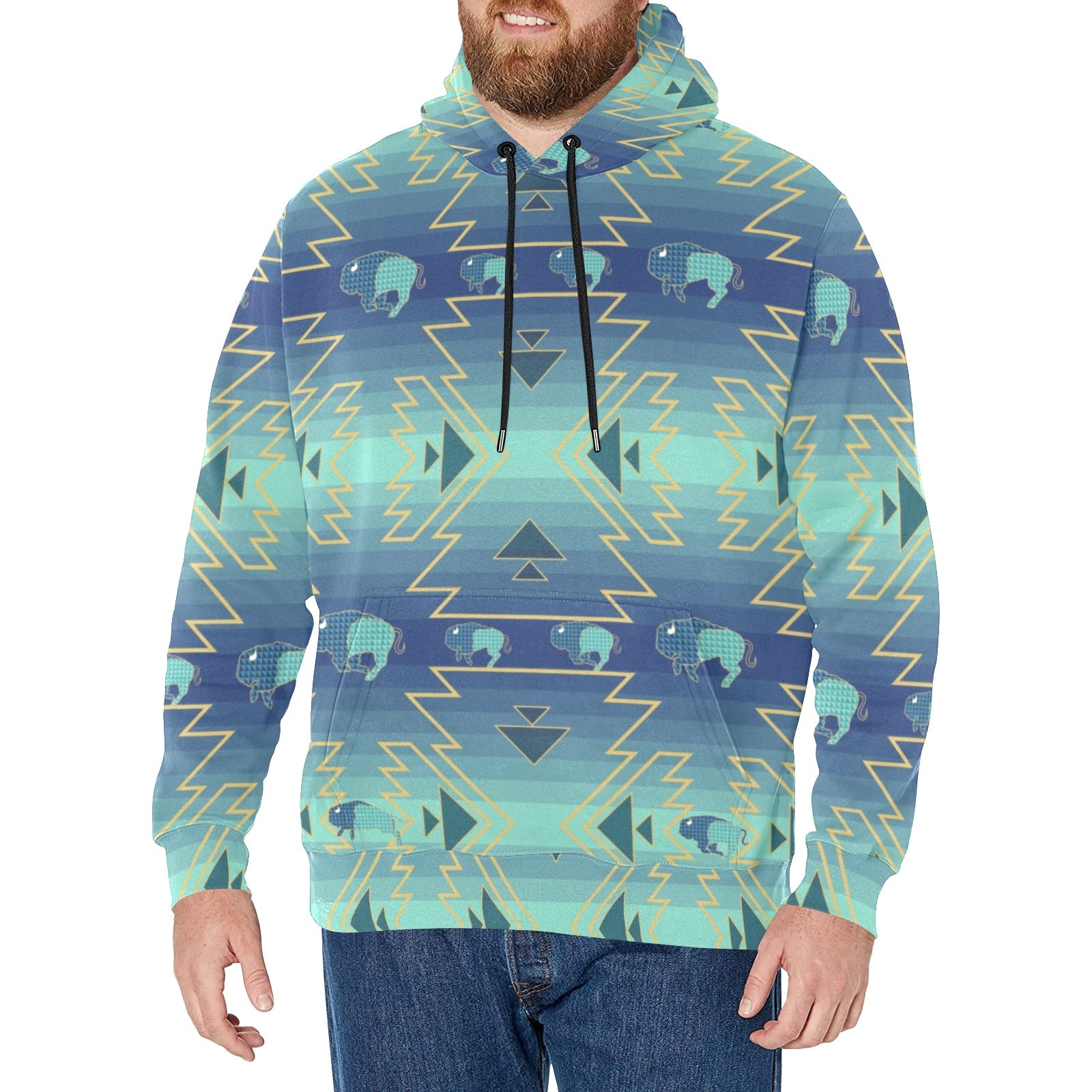 Buffalo Run Men's Long Sleeve Fleece Hoodie