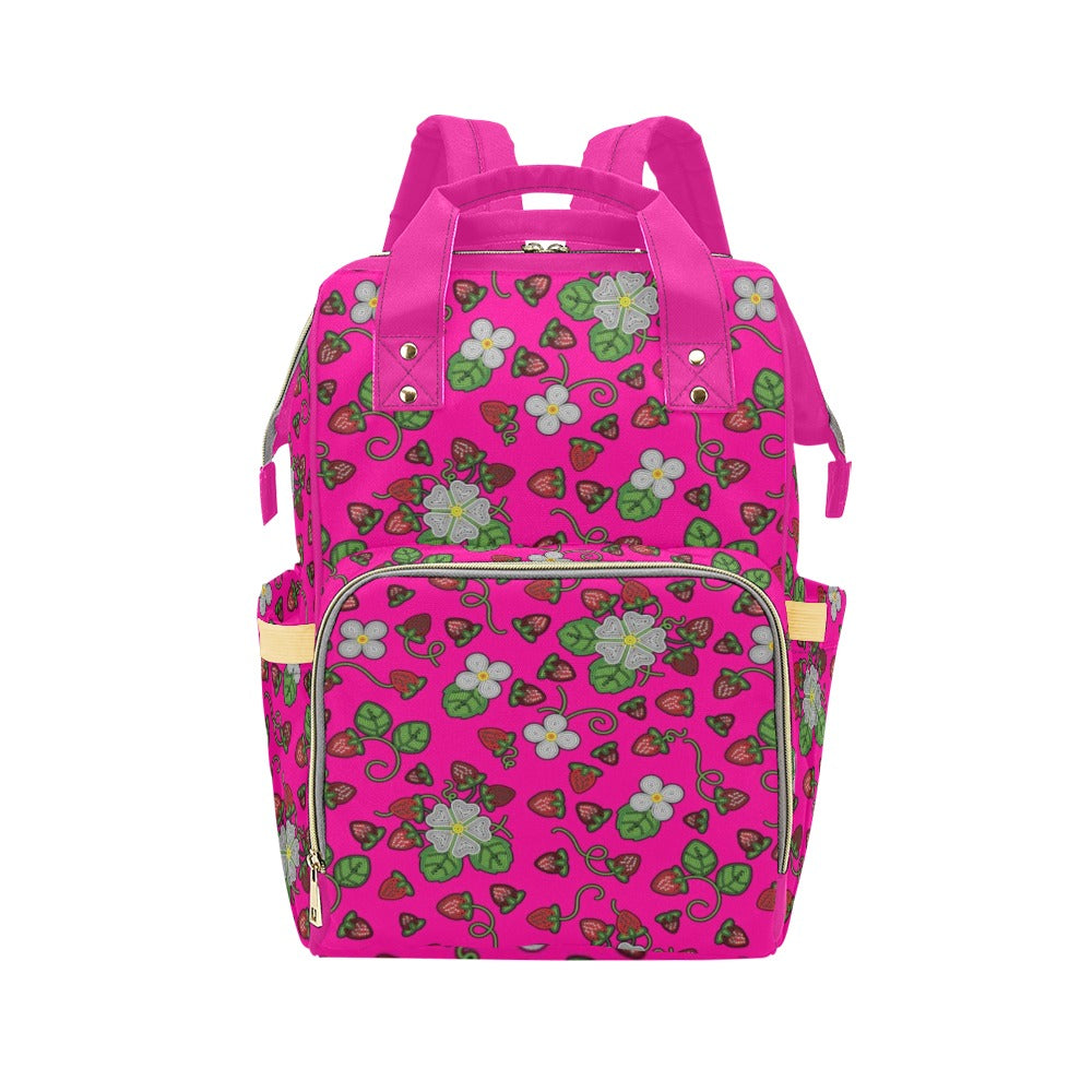 Strawberry Dreams Blush Multi-Function Diaper Backpack/Diaper Bag