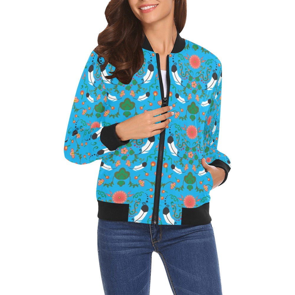 New Growth Bright Sky Bomber Jacket for Women