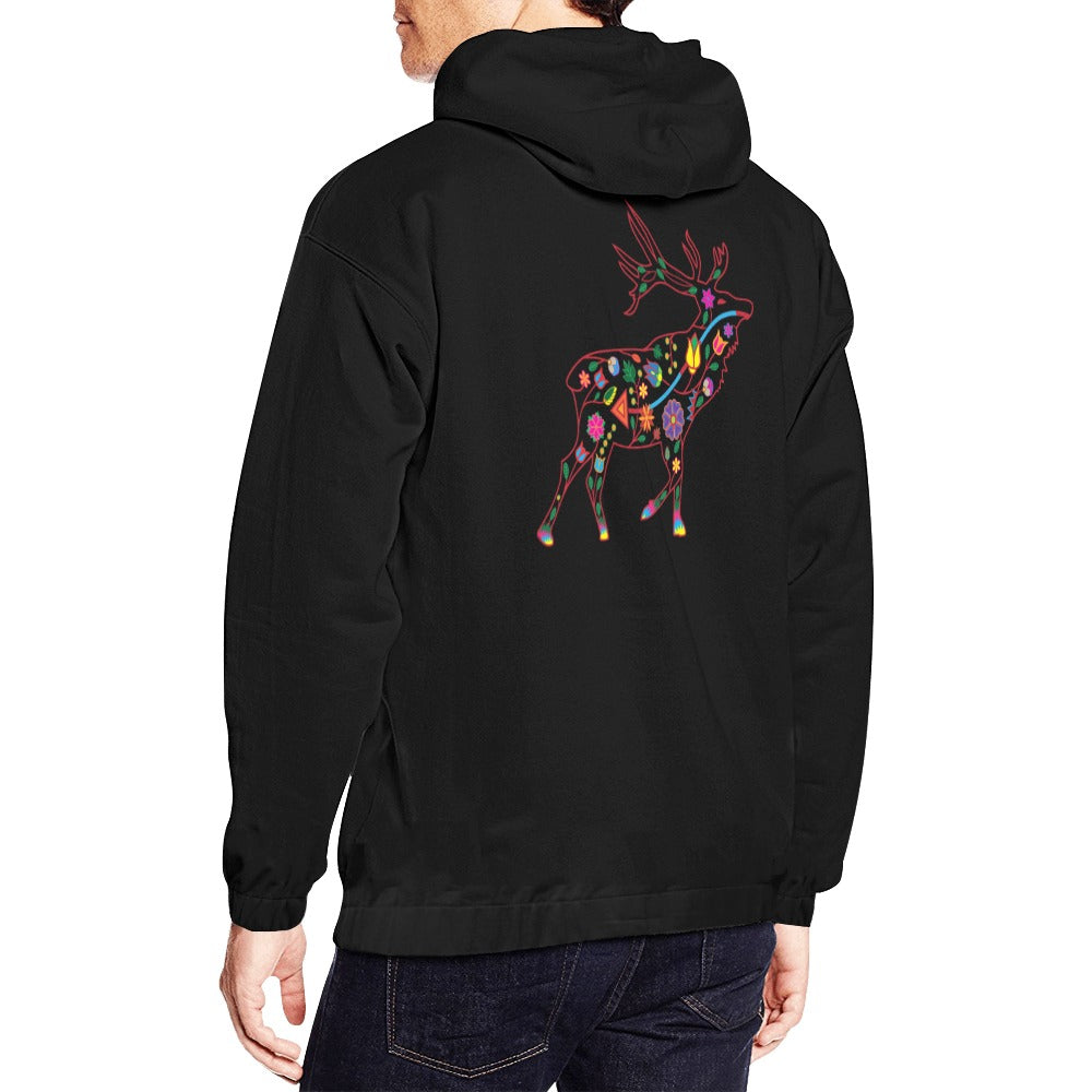 Floral Elk Hoodie for Men (USA Size)