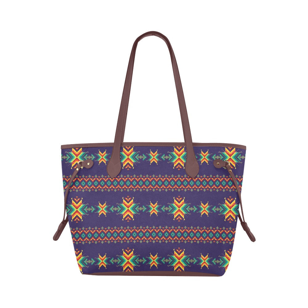 Dreams of Ancestors Indigo Clover Canvas Tote Bag