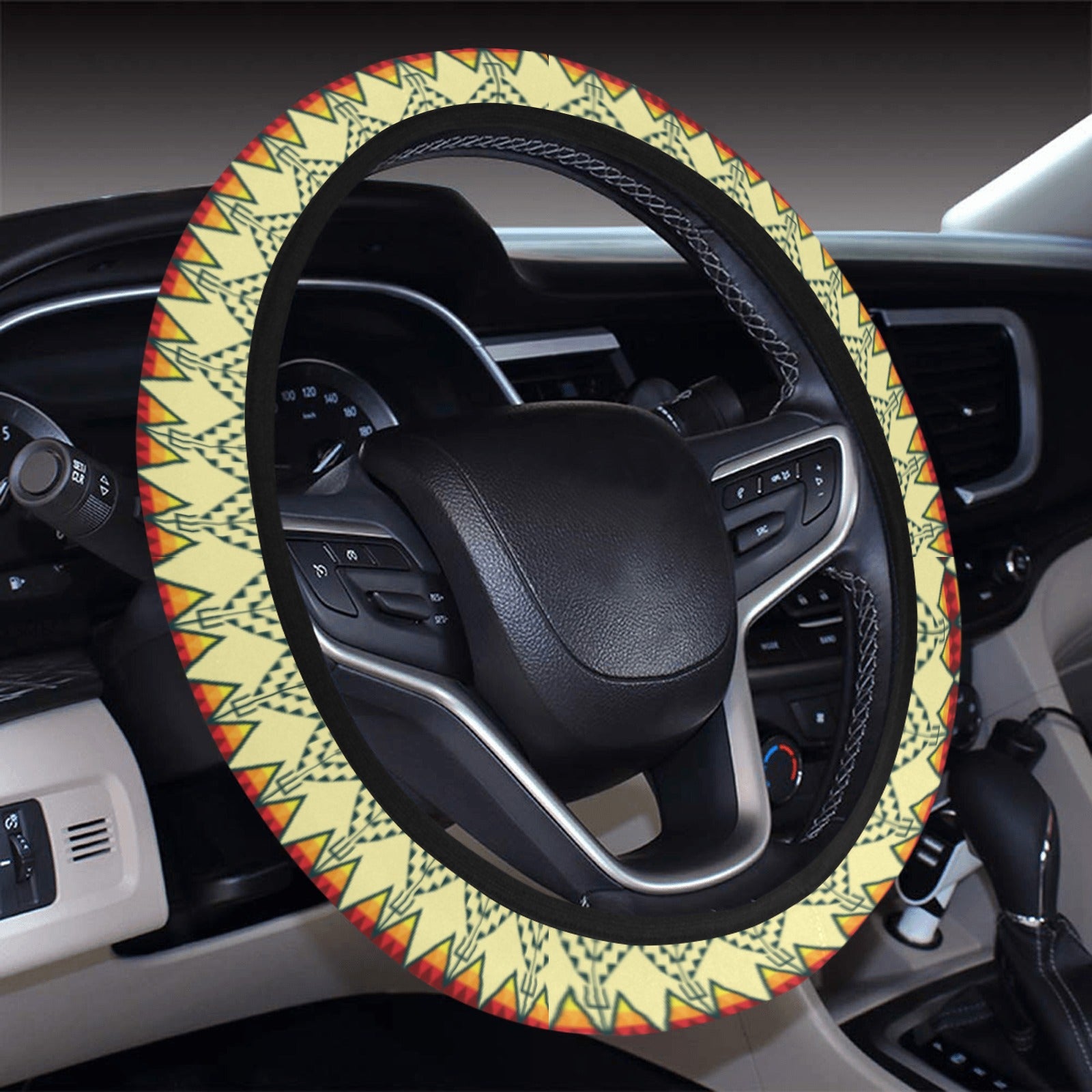 Sacred Trust Arid Steering Wheel Cover with Elastic Edge