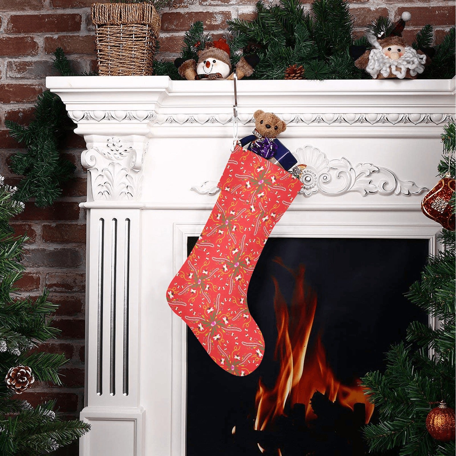 Willow Bee Cardinal Christmas Stocking