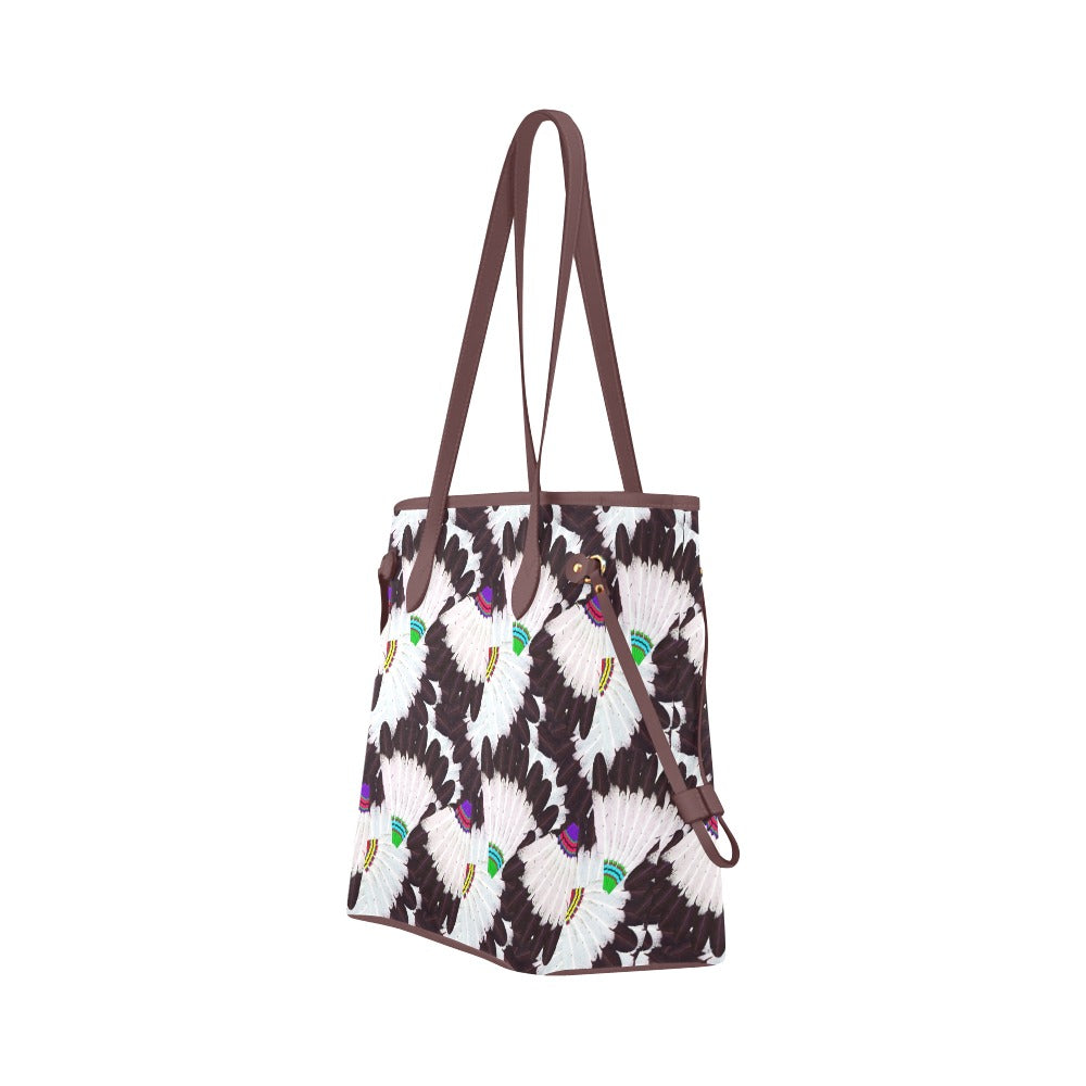 Eagle Feather Fans Clover Canvas Tote Bag