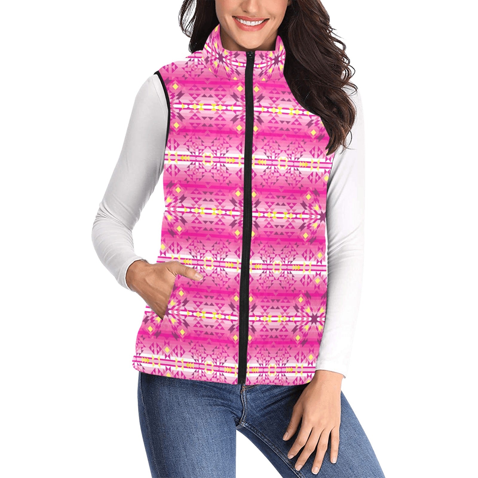 Pink Star Women's Padded Vest Jacket