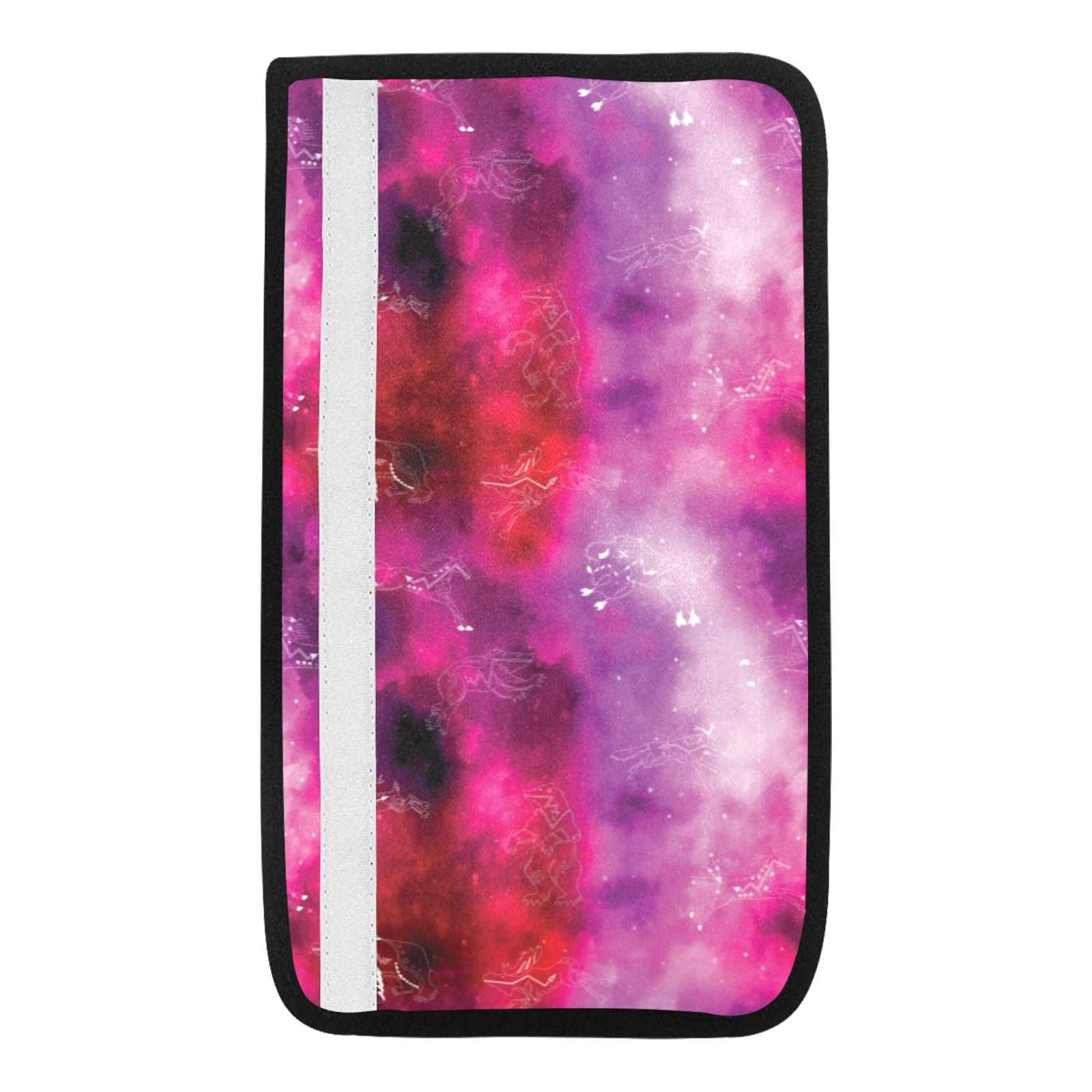 Animal Ancestors 8 Gaseous Clouds Pink and Red Car Seat Belt Cover 7''x12.6'' (Pack of 2)