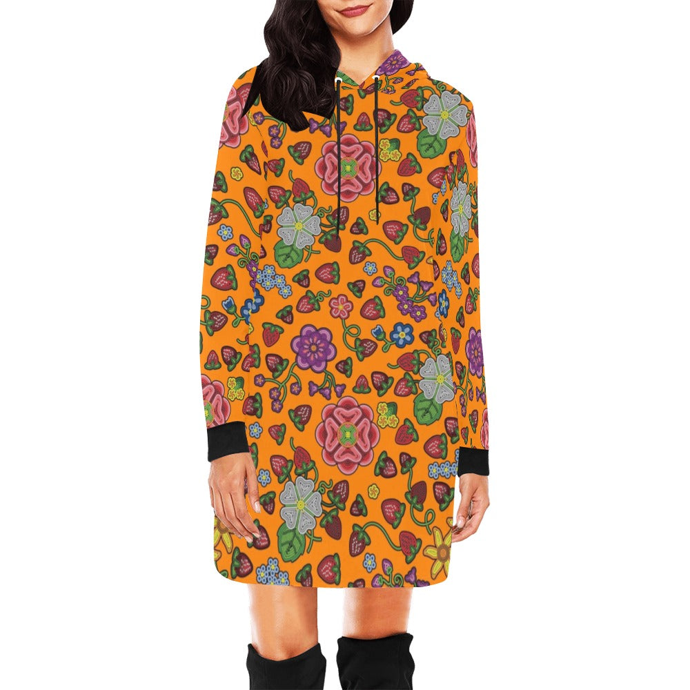 Berry Pop Carrot Hoodie Dress