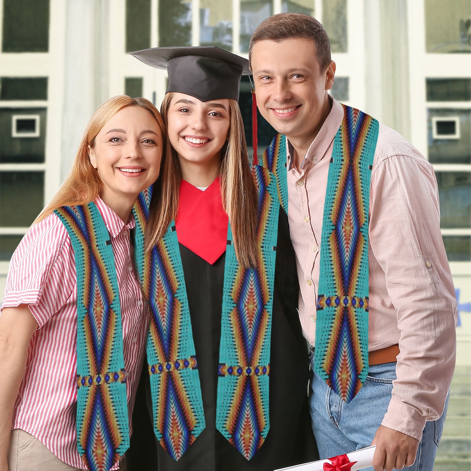 Diamond in the Bluff Turquoise Graduation Stole