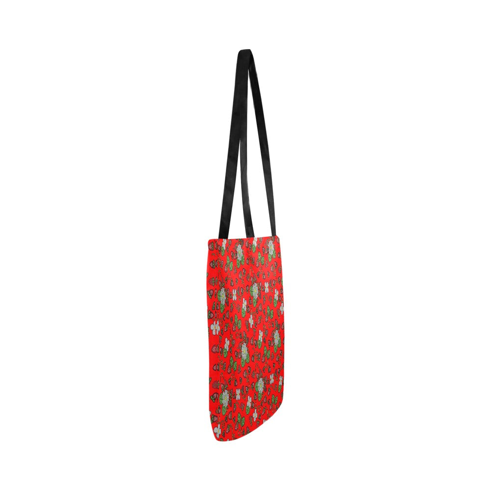 Strawberry Dreams Fire Reusable Shopping Bag (Two sides)