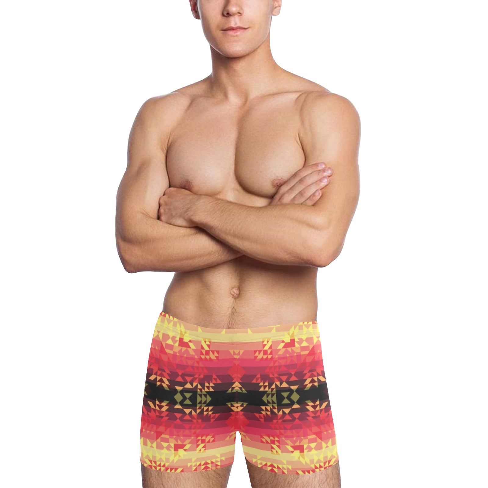 Soleil Fusion Rouge Men's Swimming Trunks