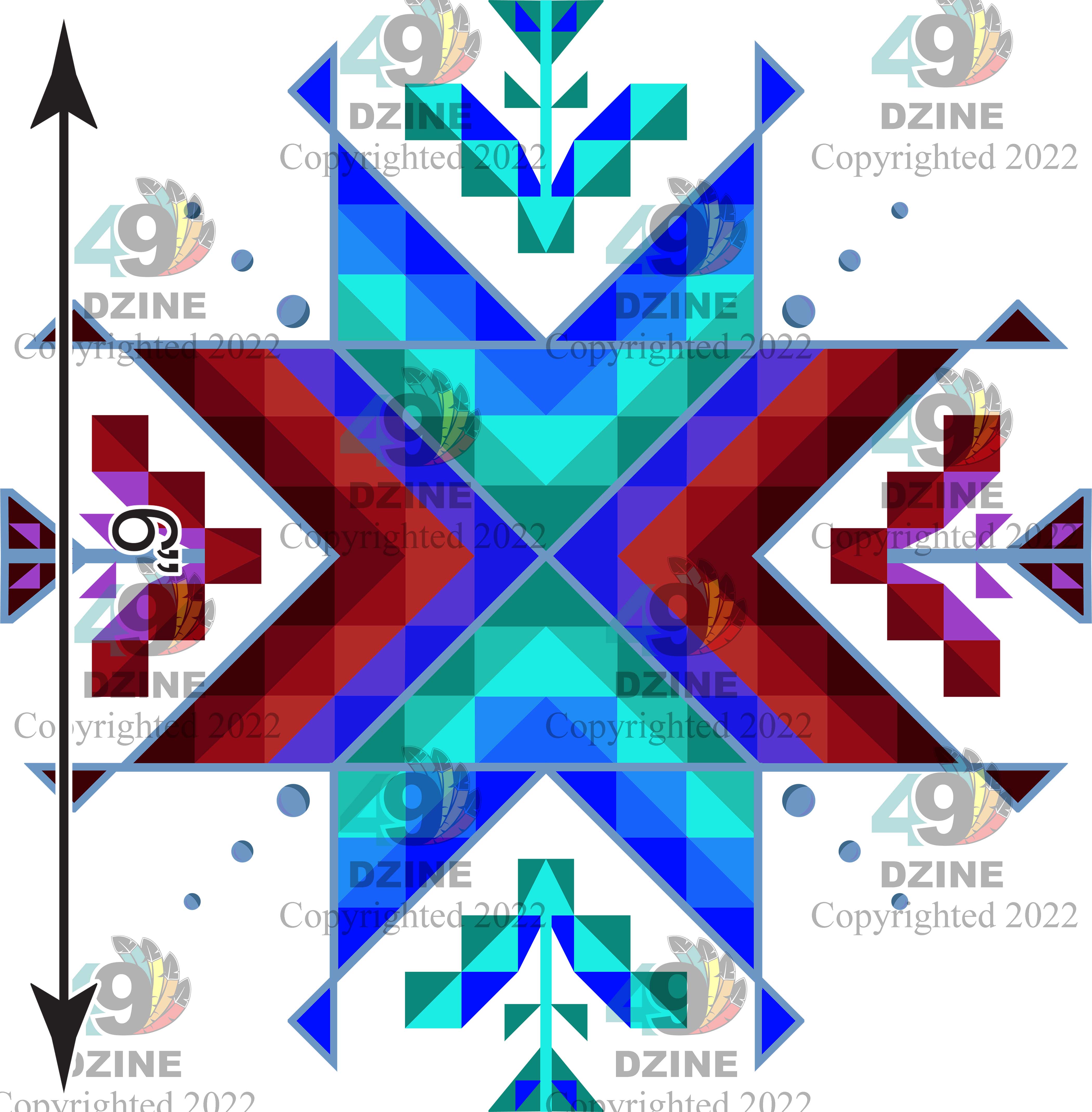 6-inch Geometric Transfer Dream of the Ancestors Transfers 49 Dzine 