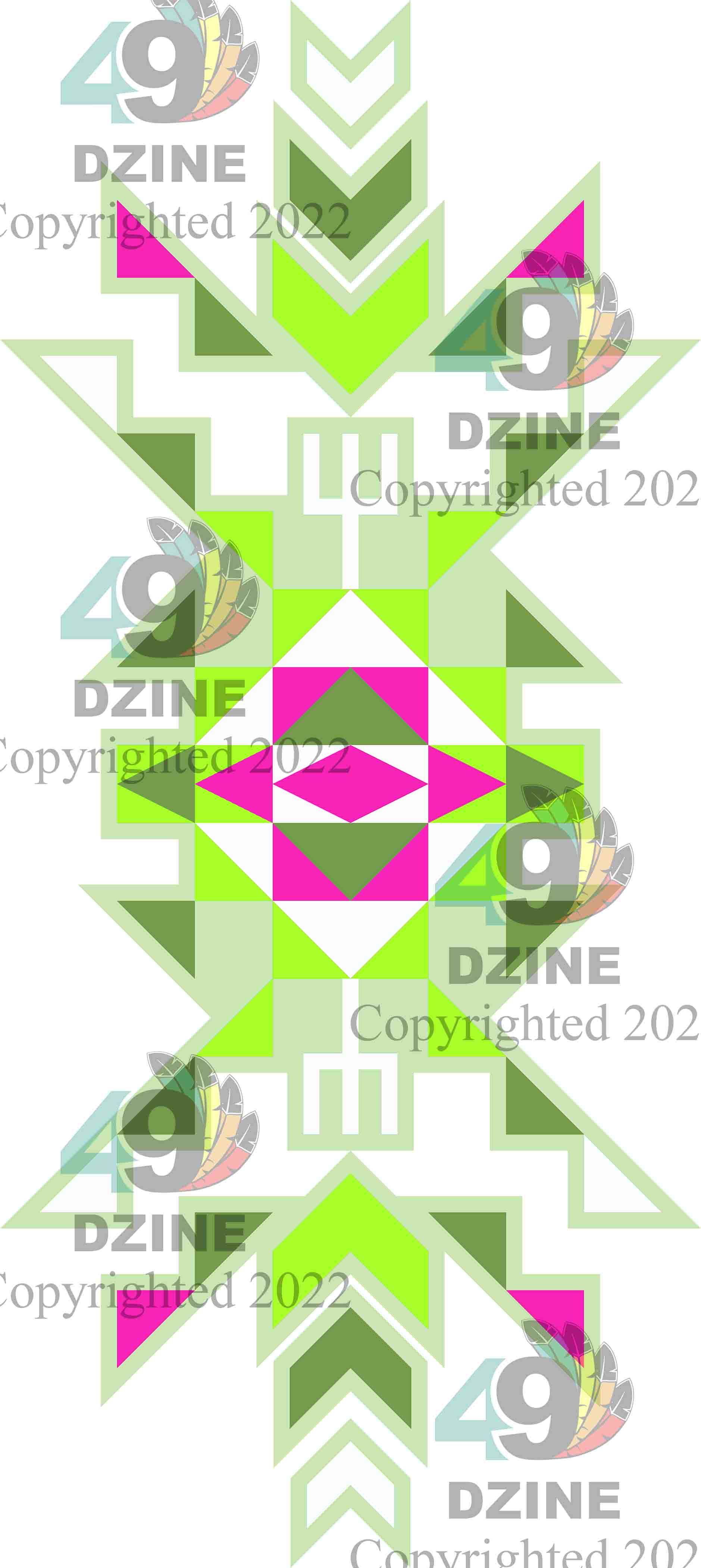 6-inch Geometric Transfer Geo Sunset Transfers 49 Dzine Sunset Geo Forest 