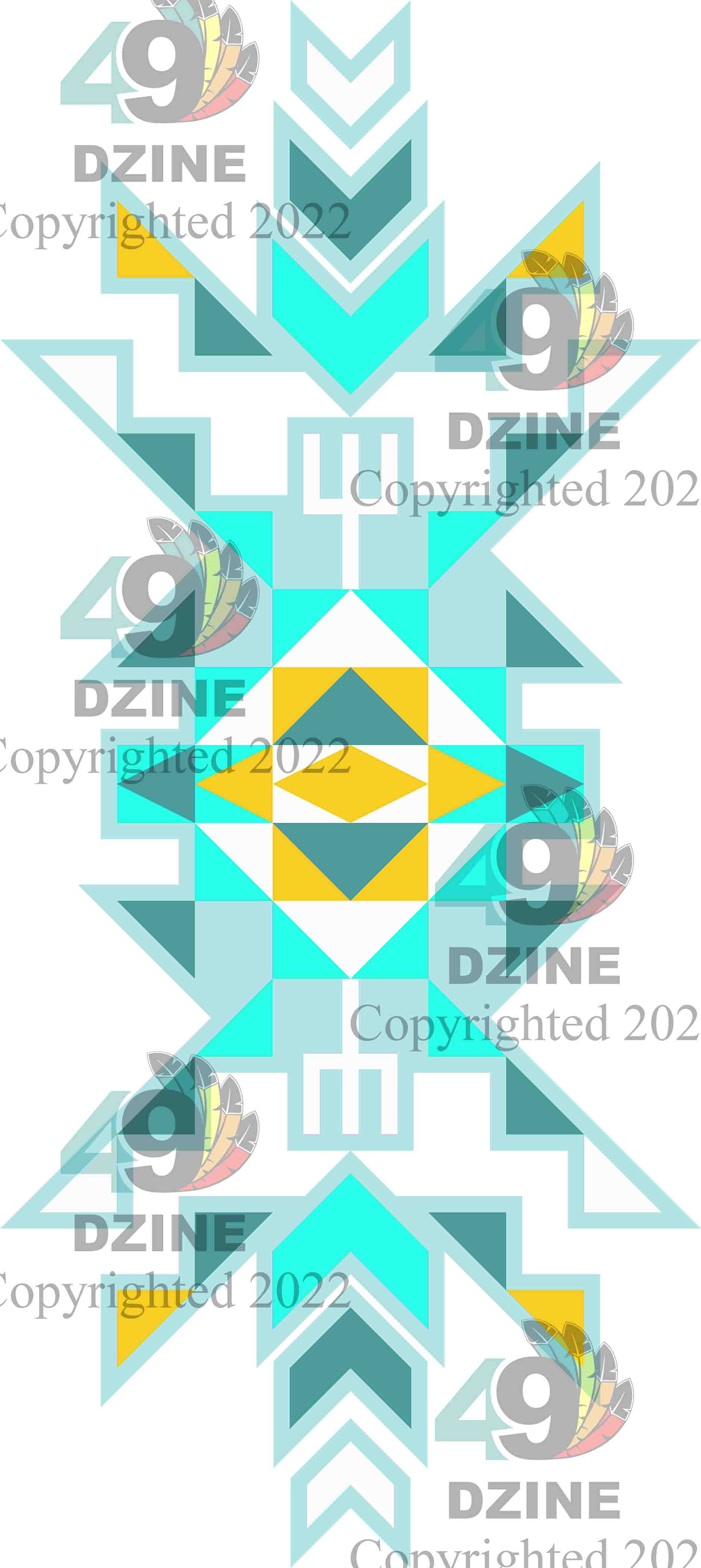 6-inch Geometric Transfer Geo Sunset Transfers 49 Dzine Sunset Geo Tiffany 