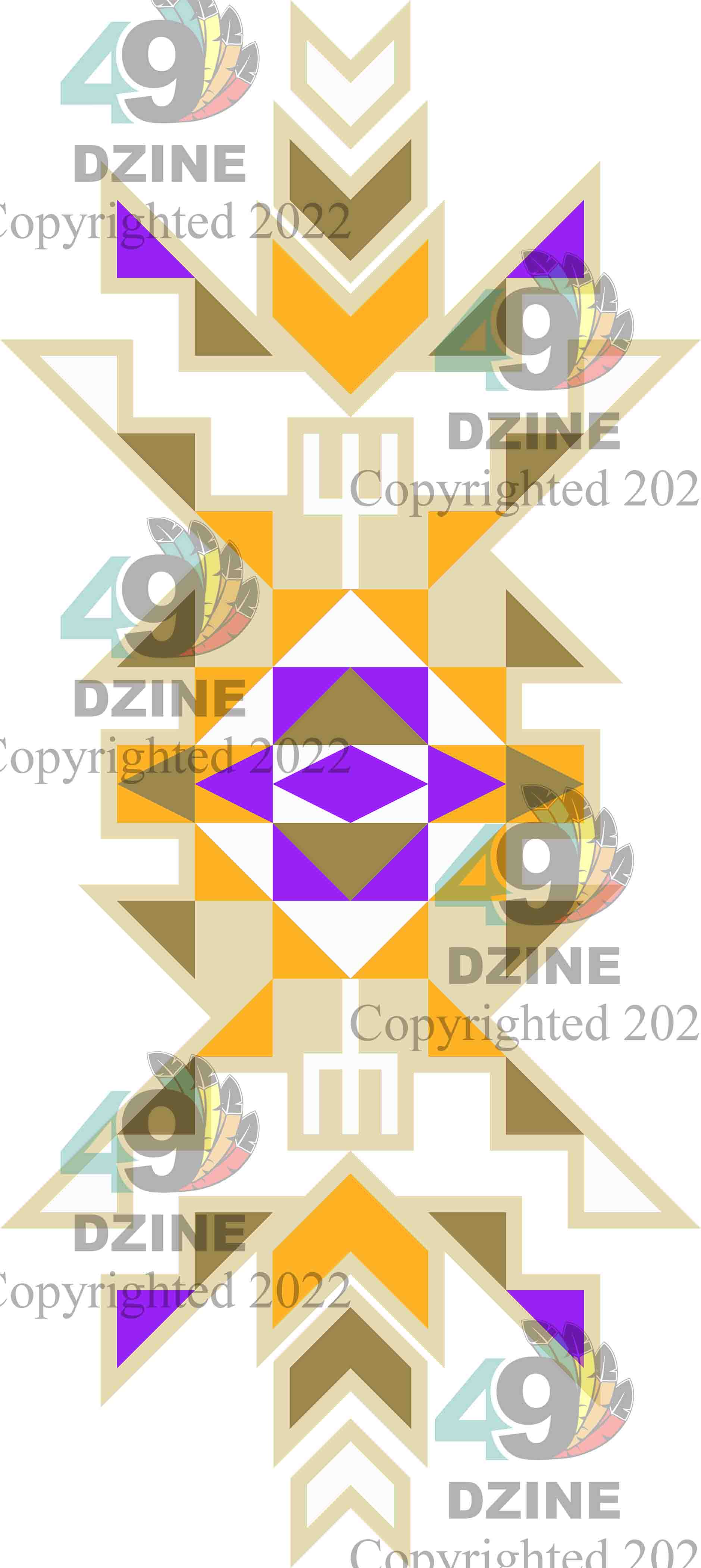 6-inch Geometric Transfer Geo Sunset Transfers 49 Dzine Sunset Geo Yellow 