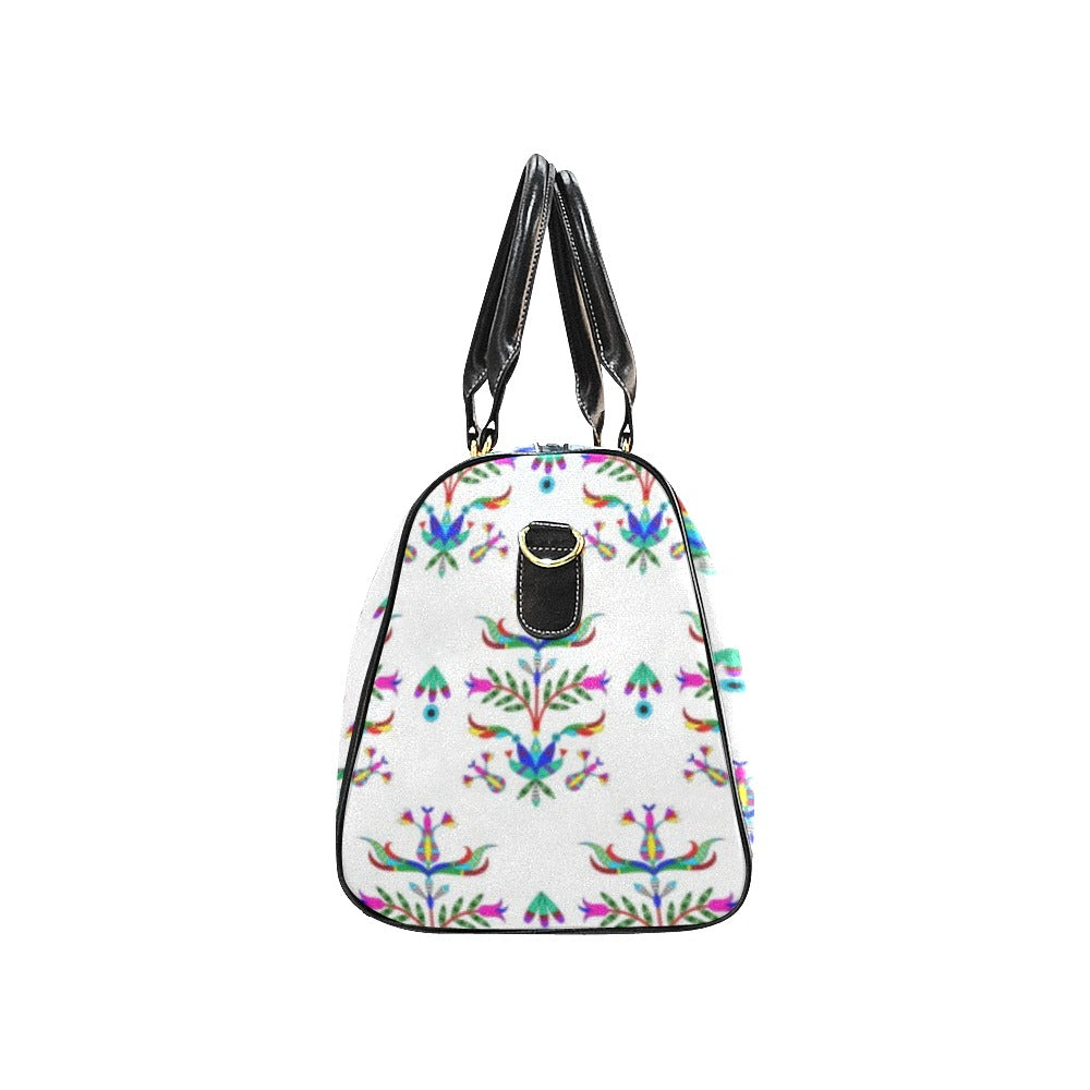 Dakota Damask White Waterproof Travel Bag