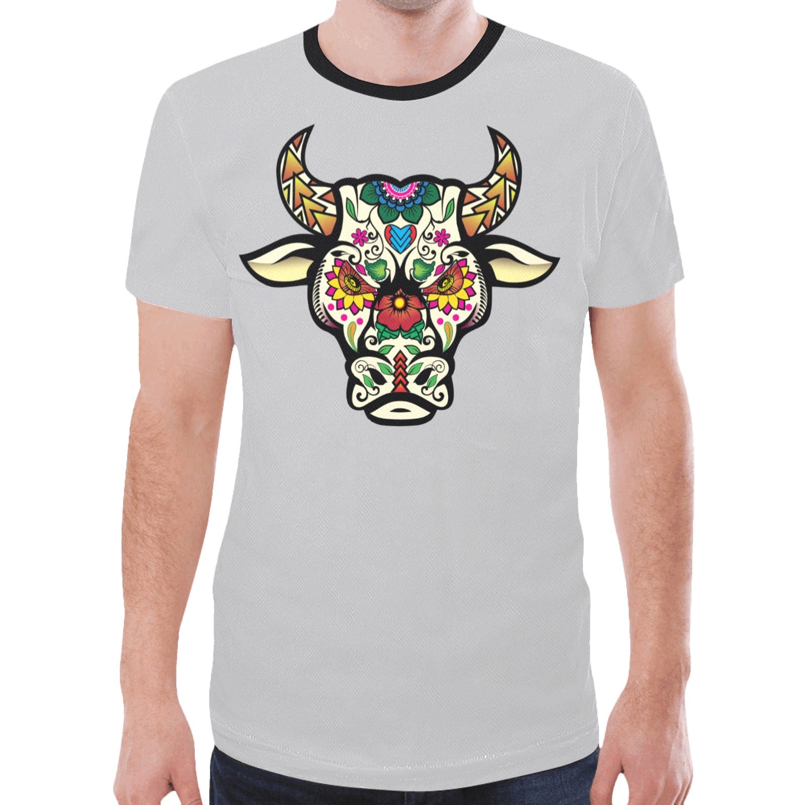 Bull Spirit Guide (Gray) T-shirt for Men
