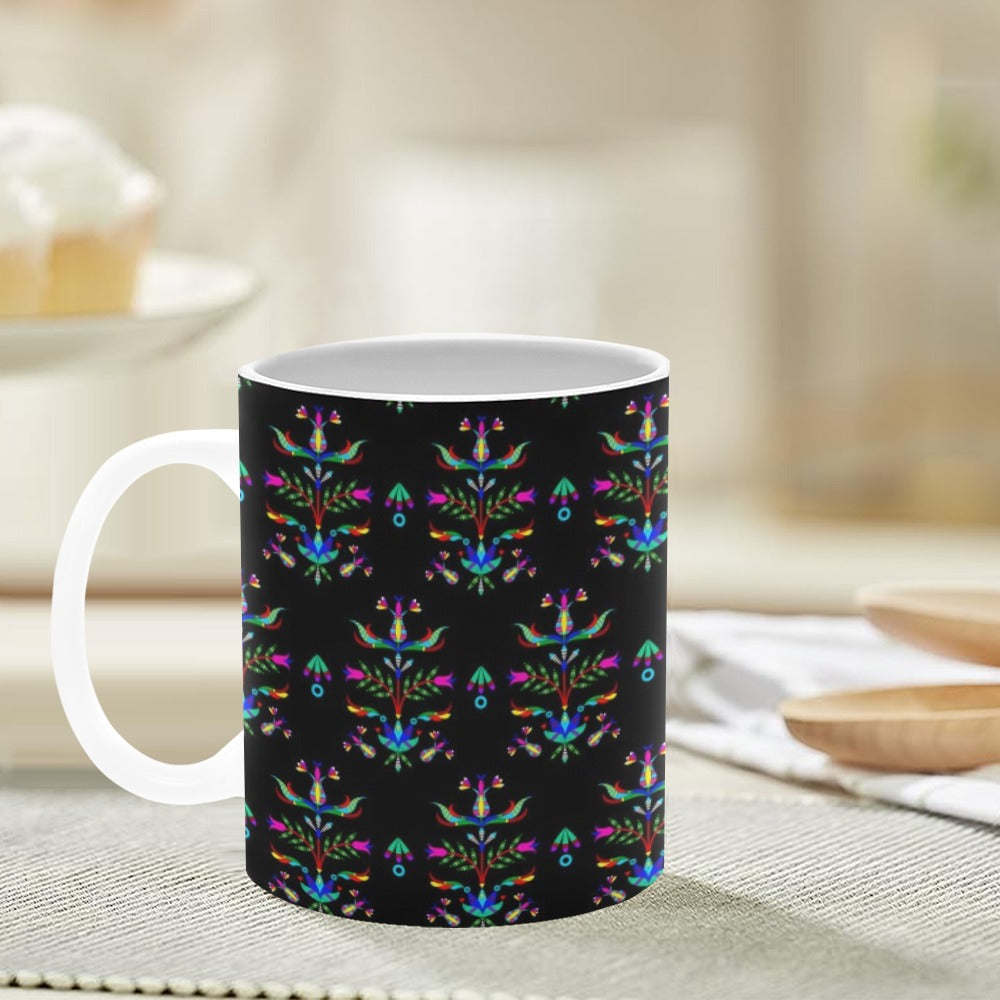 Dakota Damask Black White Mug(11OZ)