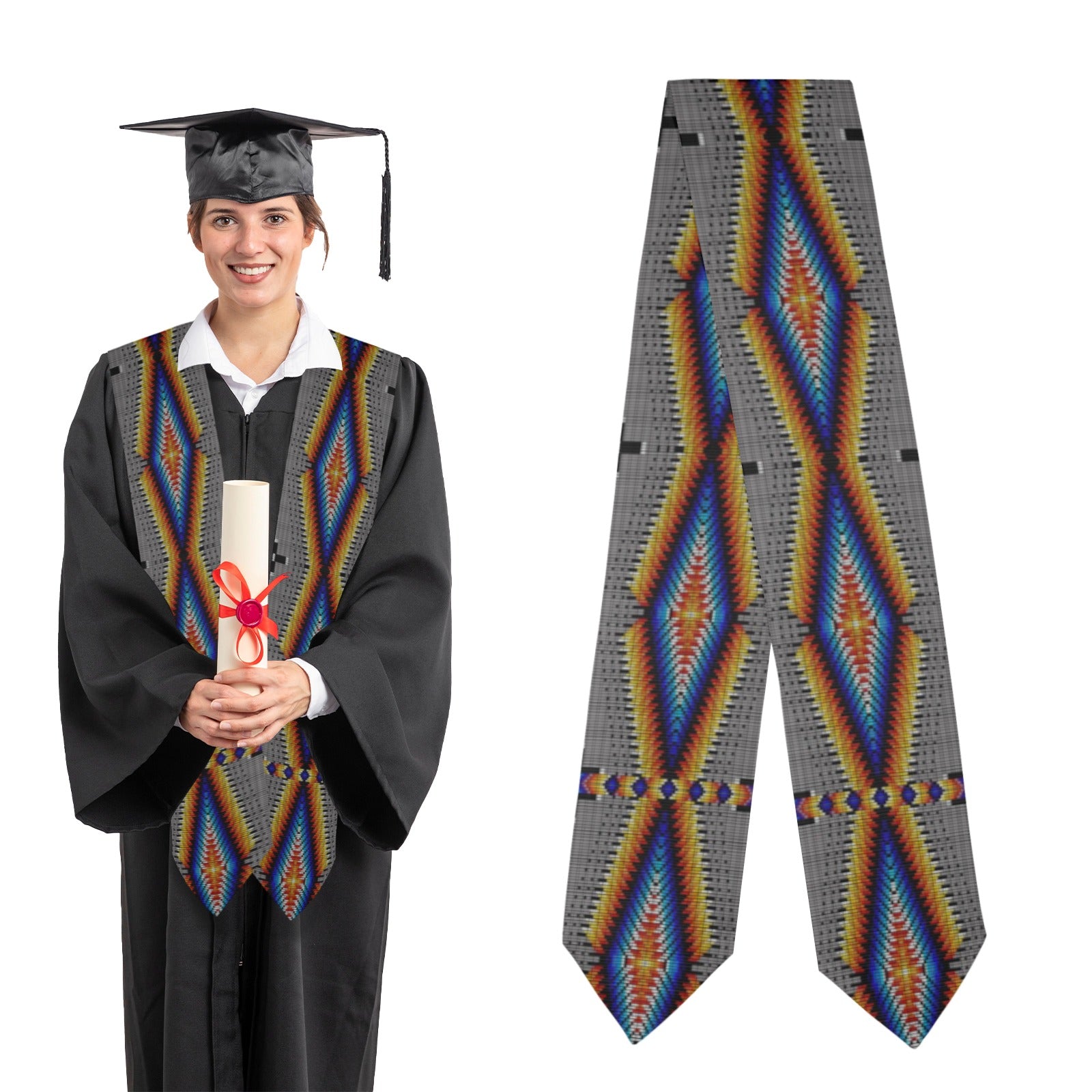 Diamond in the Bluff Grey Graduation Stole