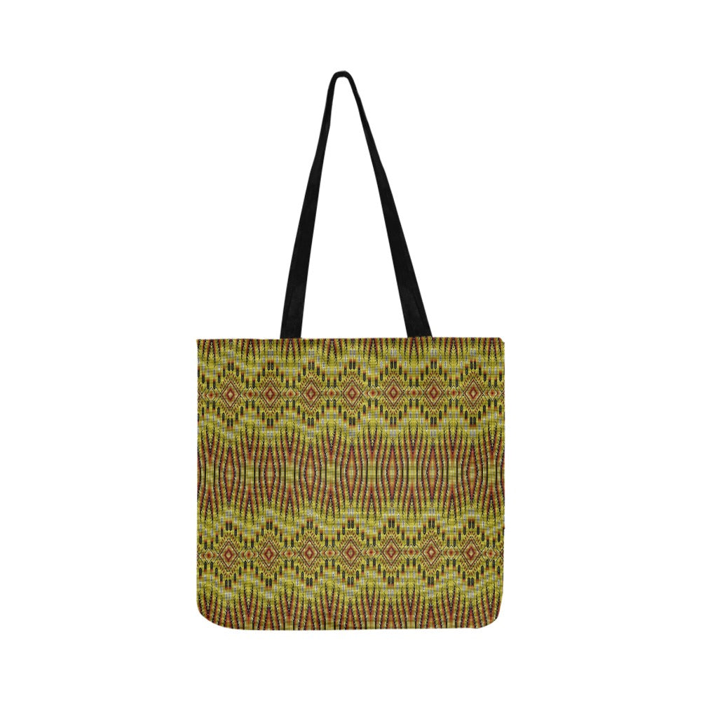 Fire Feather Yellow Reusable Shopping Bag (Two sides)