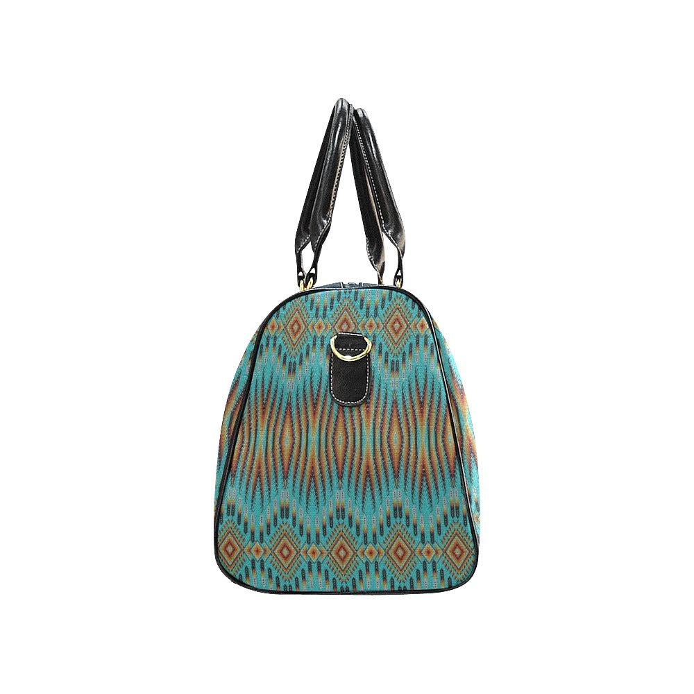 Fire Feather Turquoise Waterproof Travel Bag