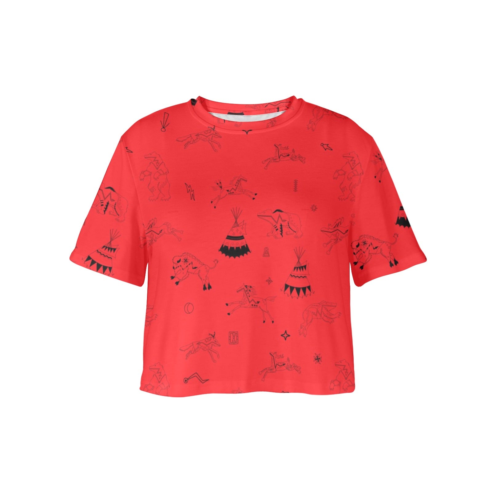 Ledger Dables Red Women's Cropped T-shirt