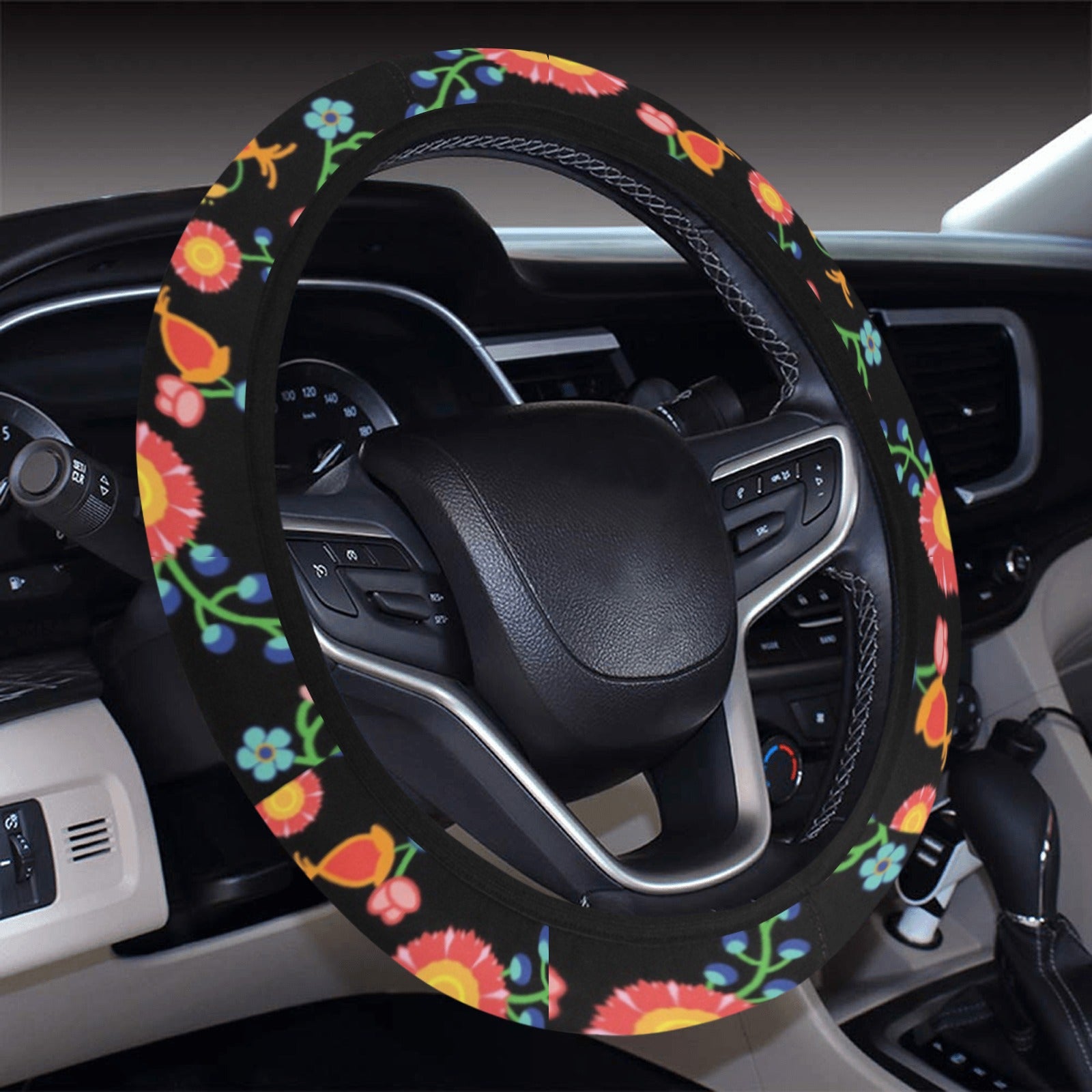 Bee Spring Night Steering Wheel Cover with Elastic Edge