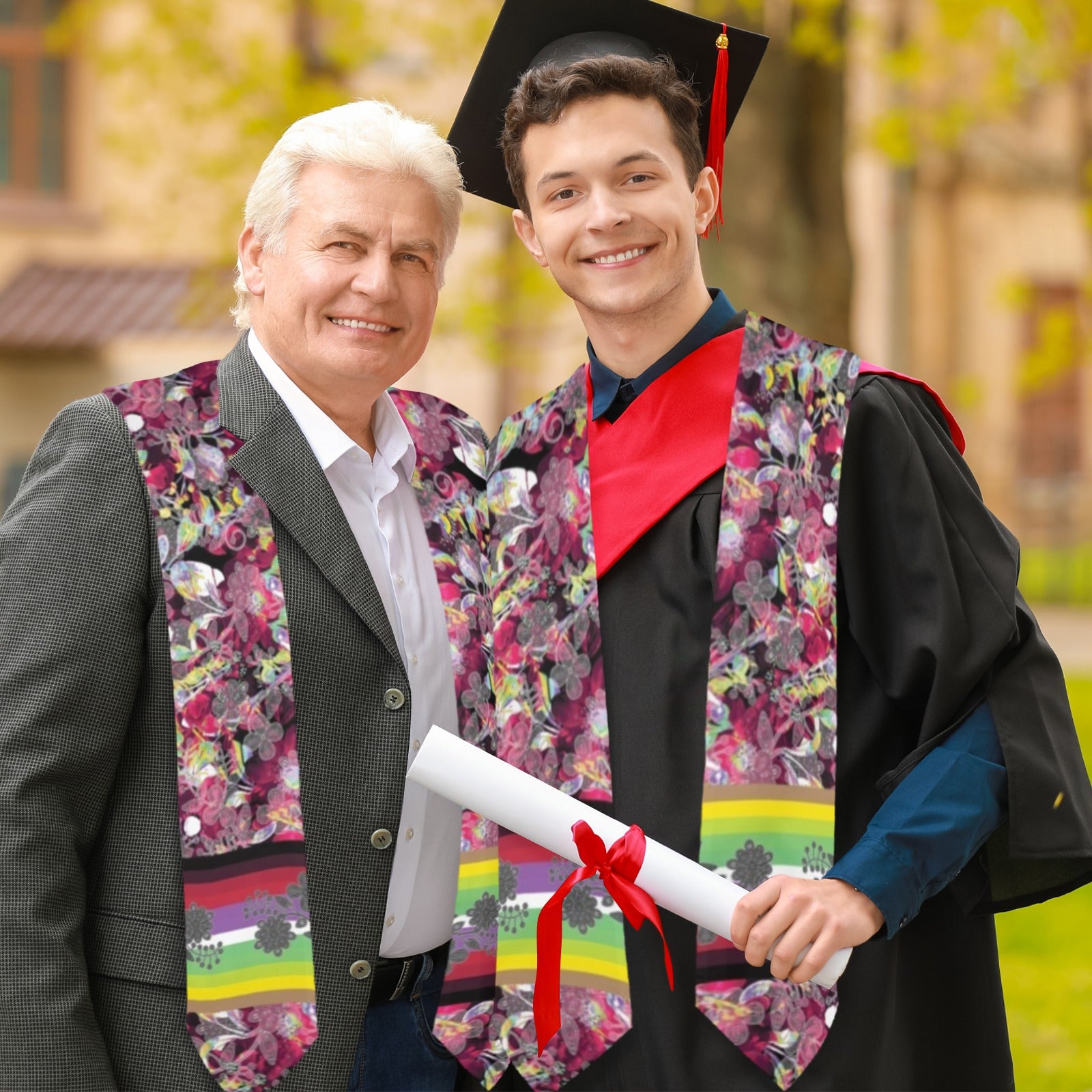 Culture in Nature Maroon Graduation Stole