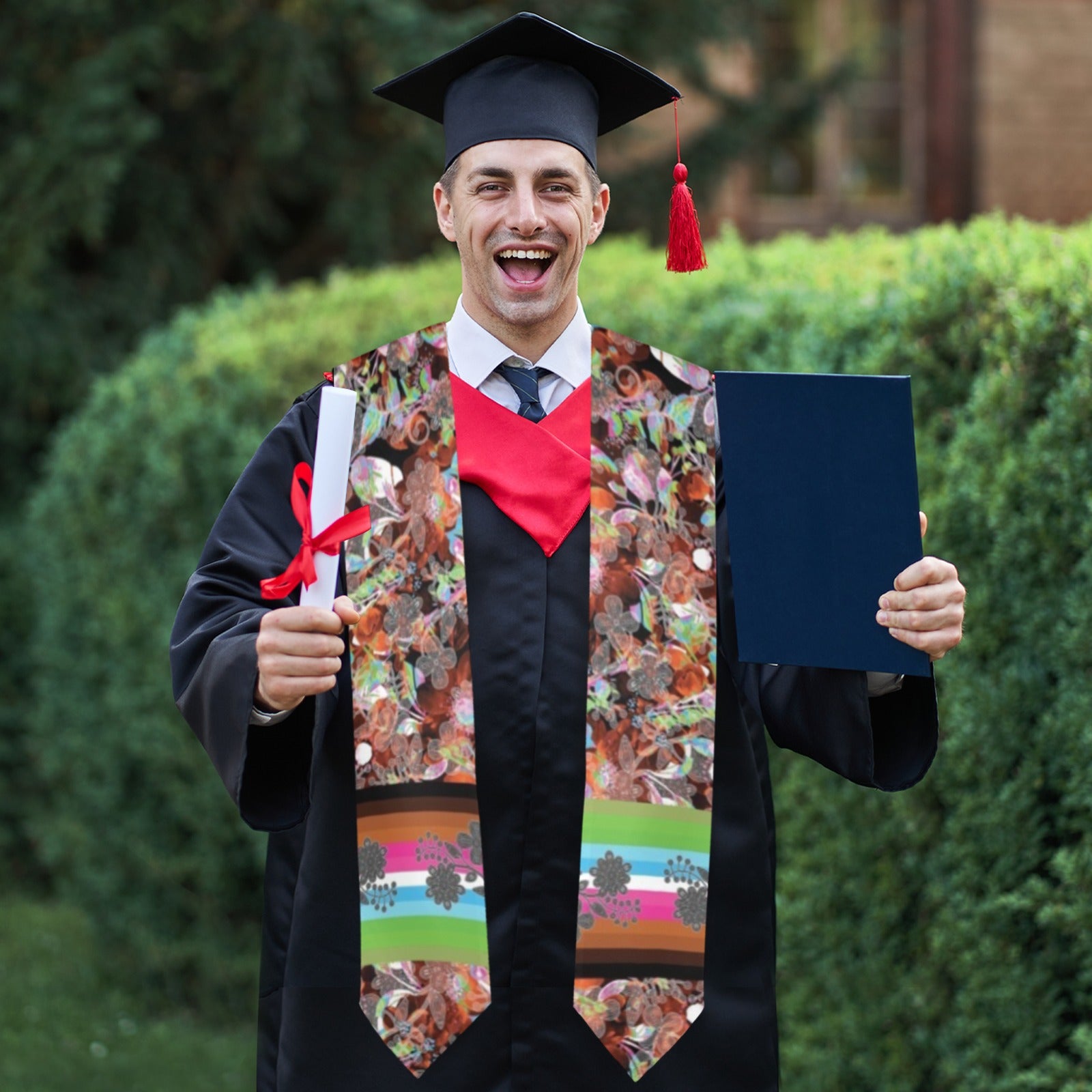 Culture in Nature Orange Graduation Stole