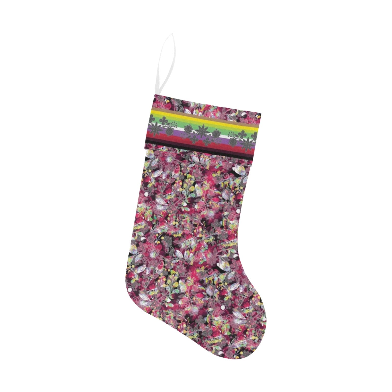 Culture in Nature Maroon Christmas Stocking