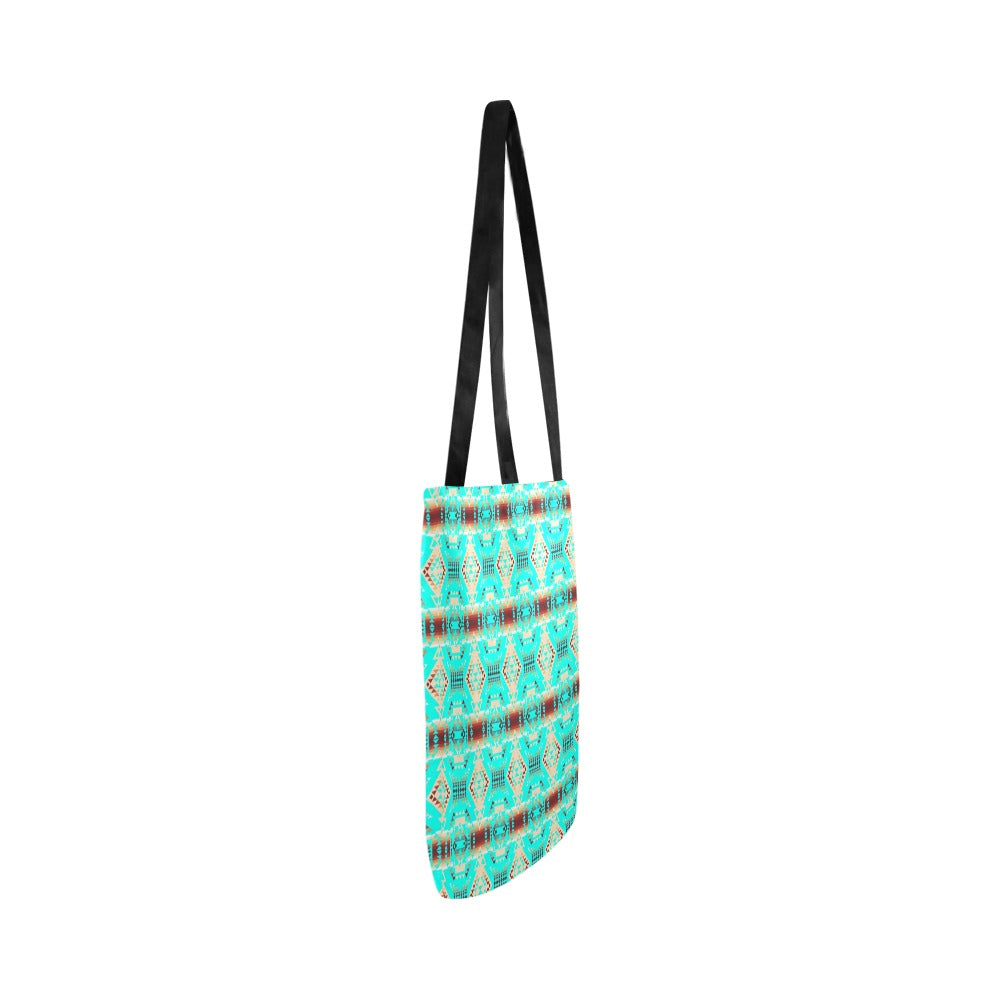 Gathering Earth Turquoise Reusable Shopping Bag (Two sides)