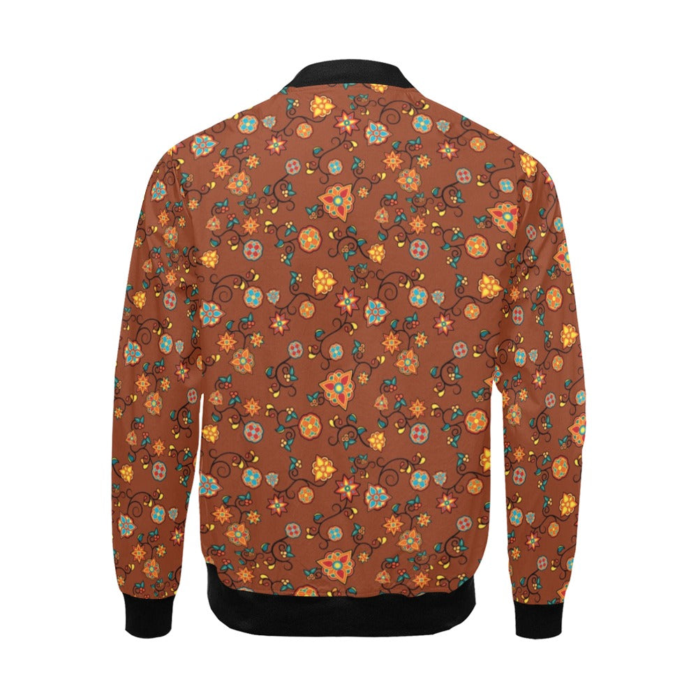 Fire Bloom Shade Bomber Jacket for Men