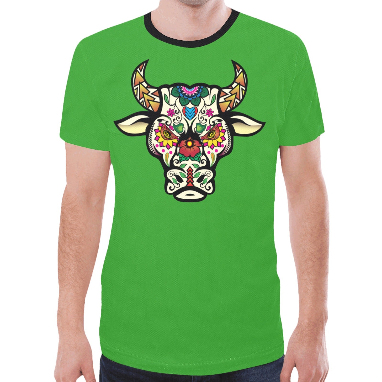Bull Spirit Guide (Green) T-shirt for Men