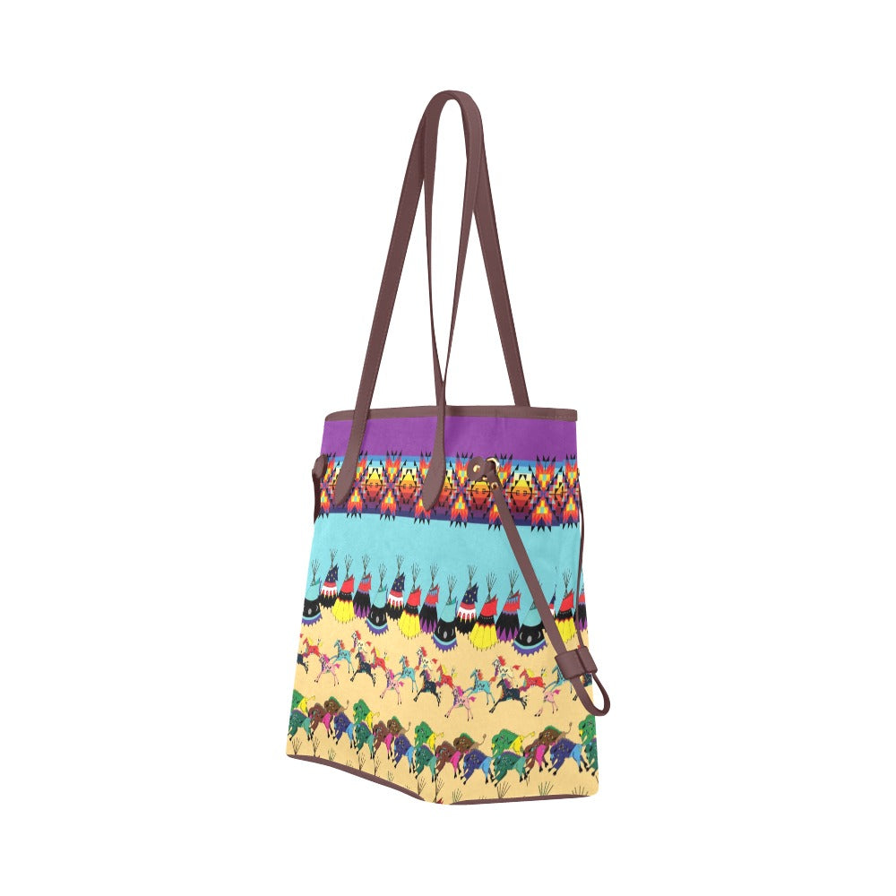 Prairie Bison Clover Canvas Tote Bag