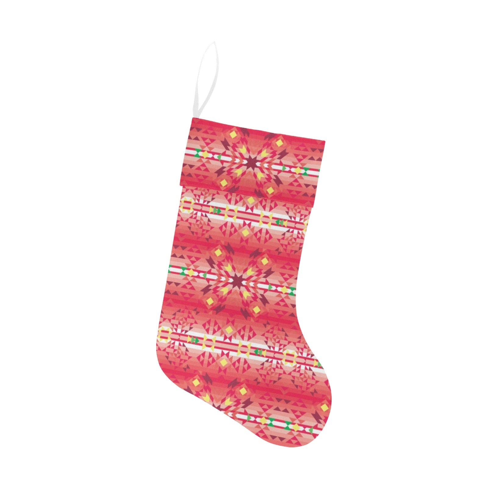 Red Pink Star Christmas Stocking