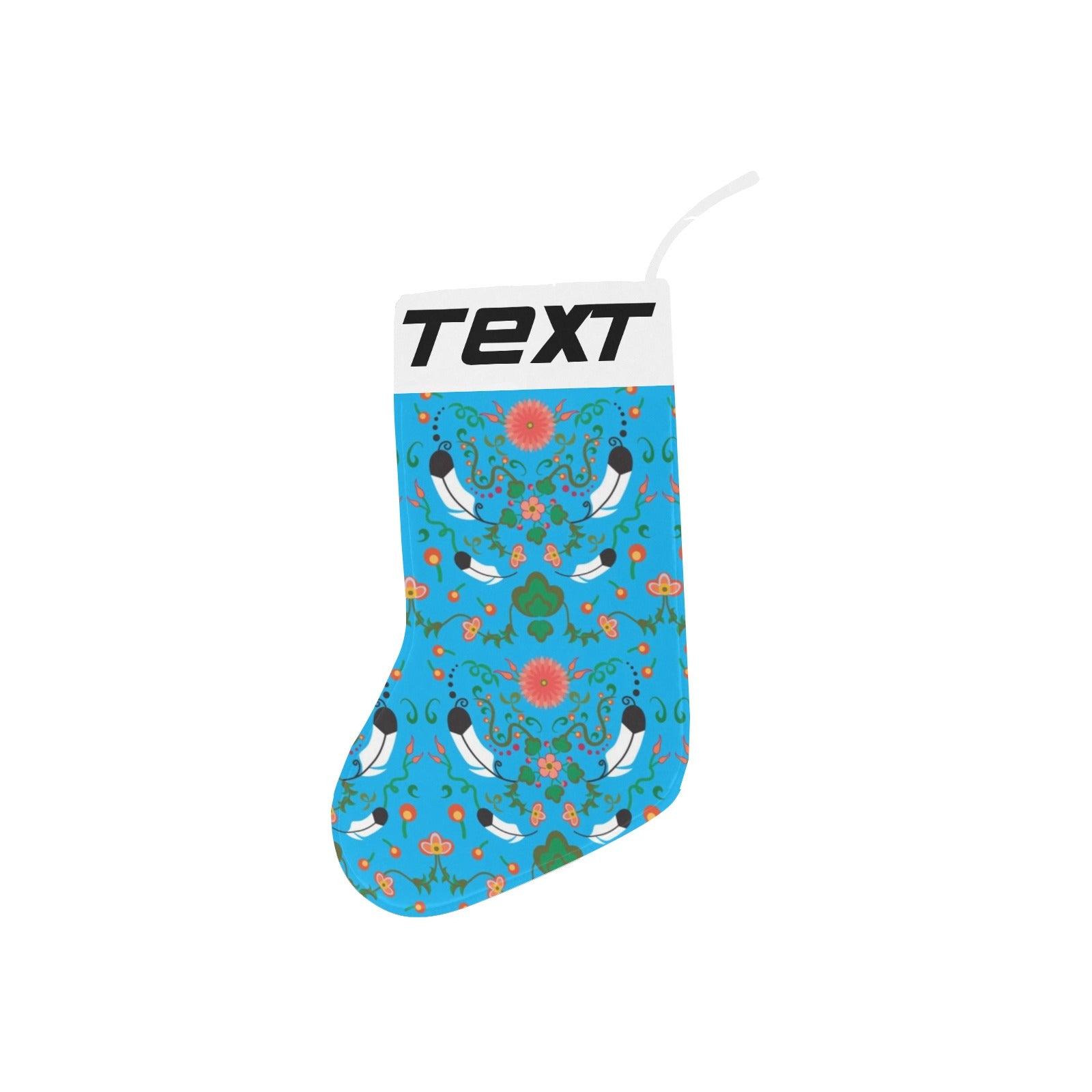 New Growth Bright Sky Christmas Stocking (Custom Text on The Top)