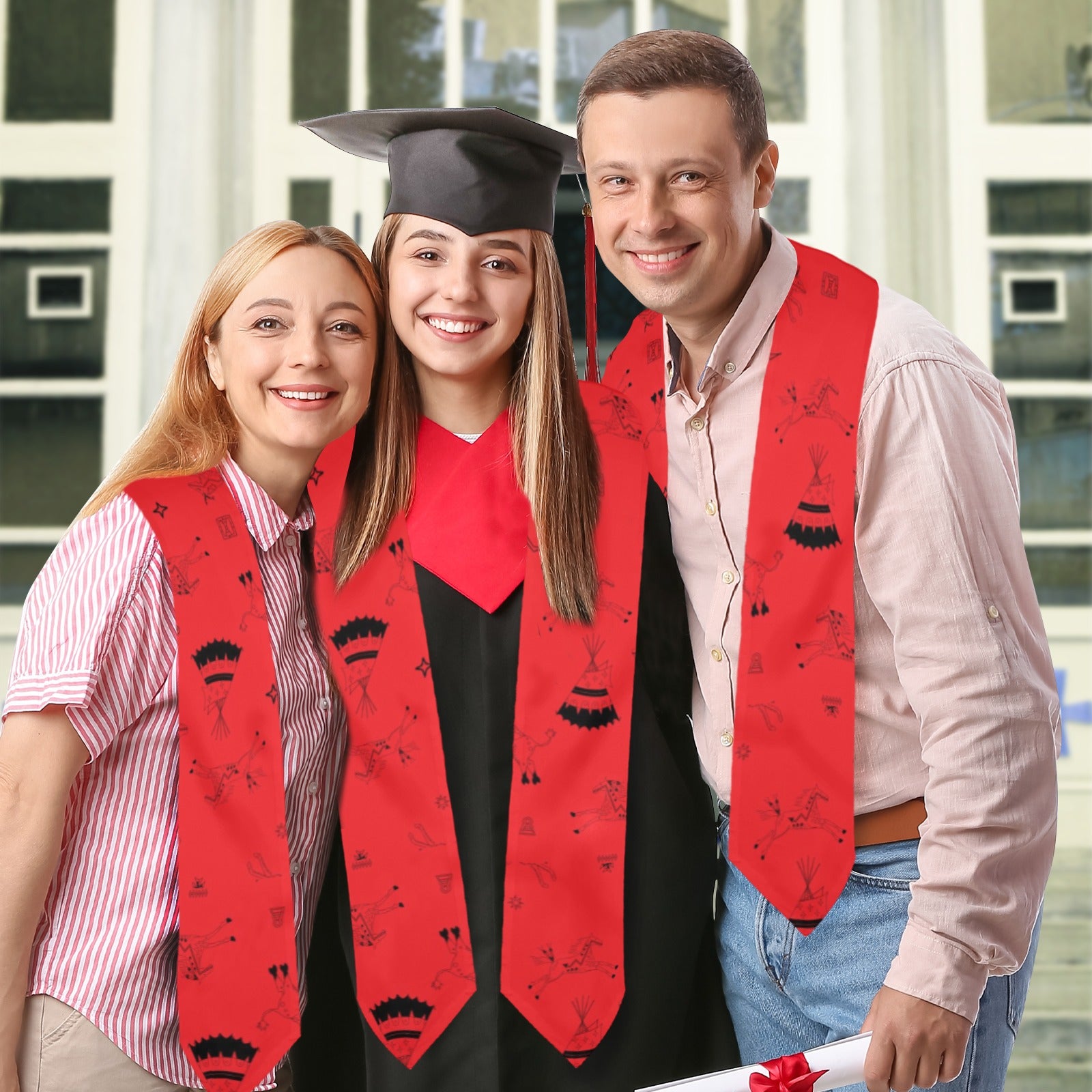 Ledger Dables Red Graduation Stole