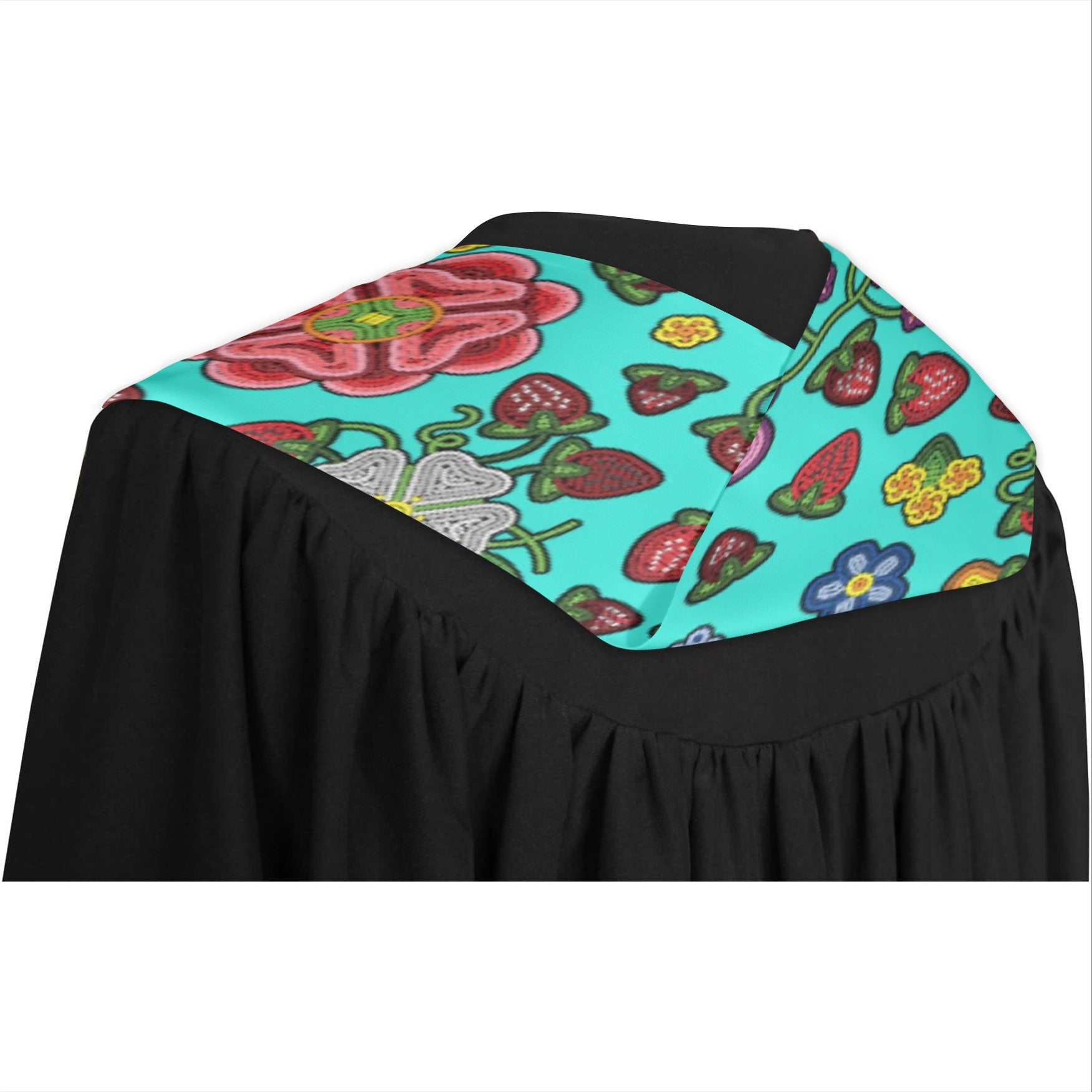 Berry Pop Turquoise Graduation Stole